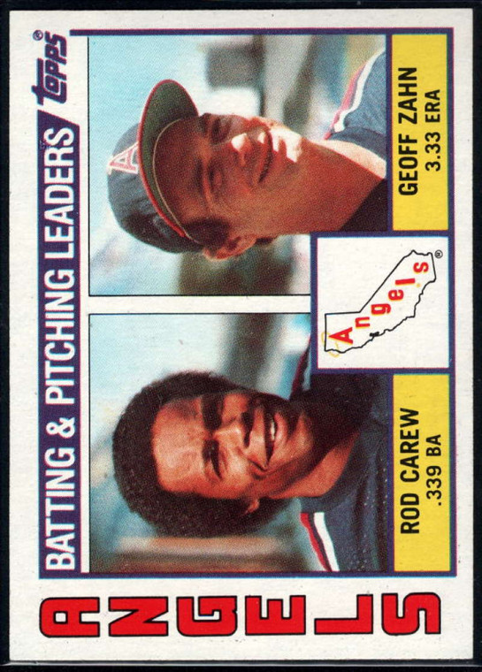 1984 Topps #276 Rod Carew/Geoff Zahn VG California Angels 