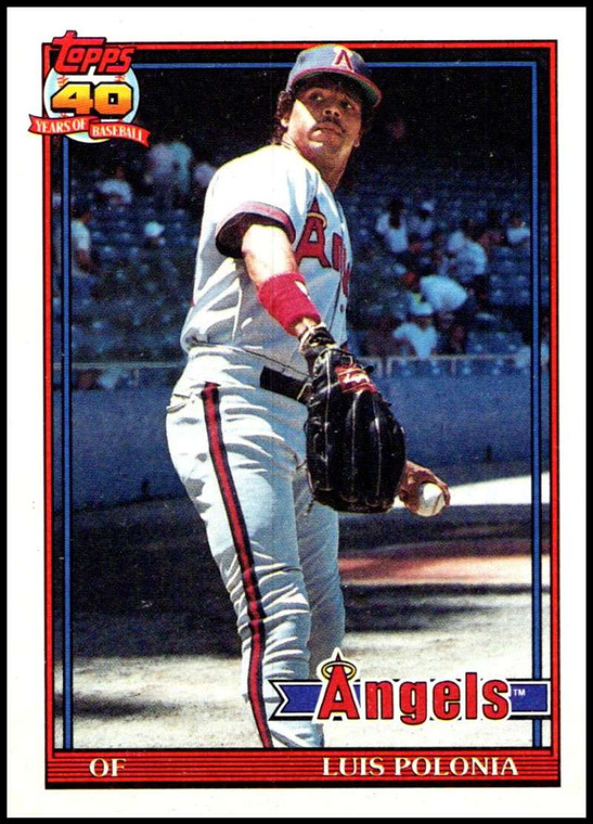 1991 Topps #107 Luis Polonia VG California Angels 