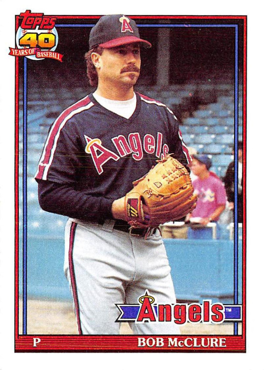 1991 Topps #84 Bob McClure VG California Angels 