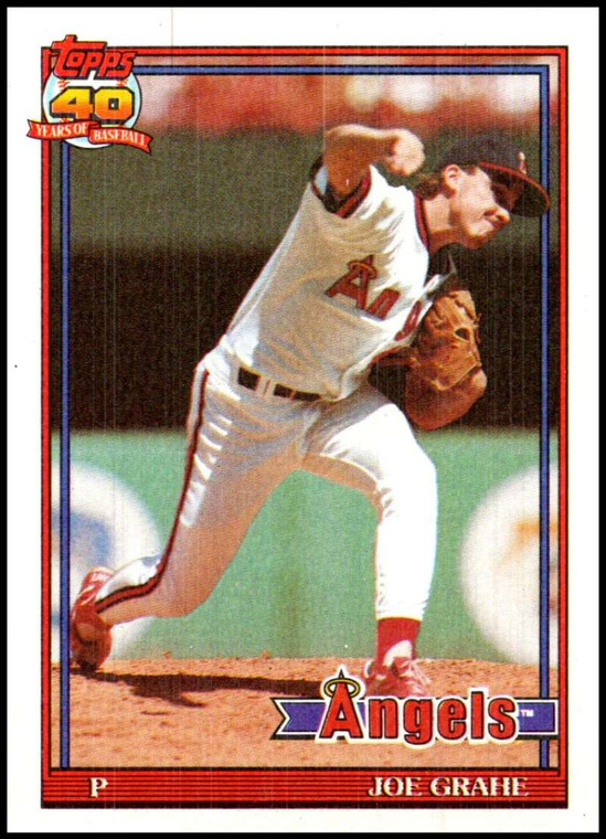 1991 Topps #426 Joe Grahe VG RC Rookie California Angels 