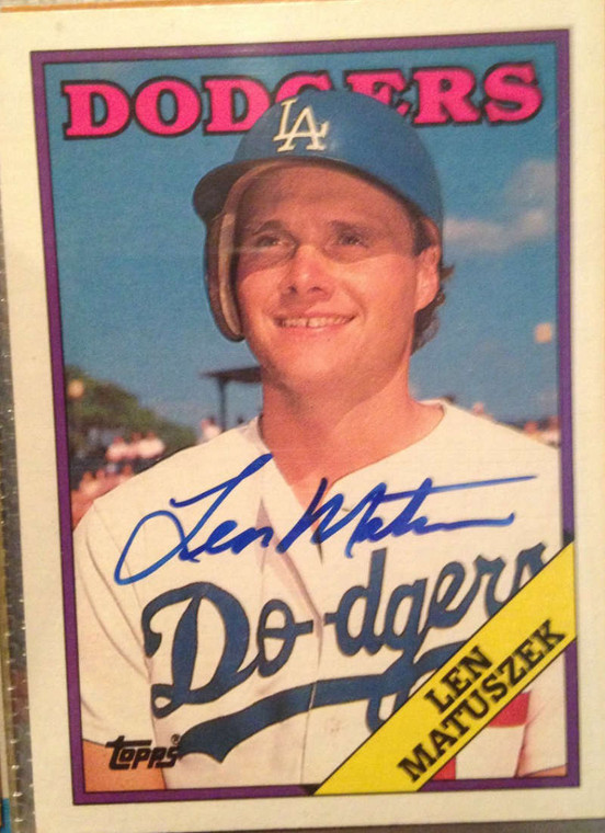 Len Matuszek Autographed 1988 Topps #92