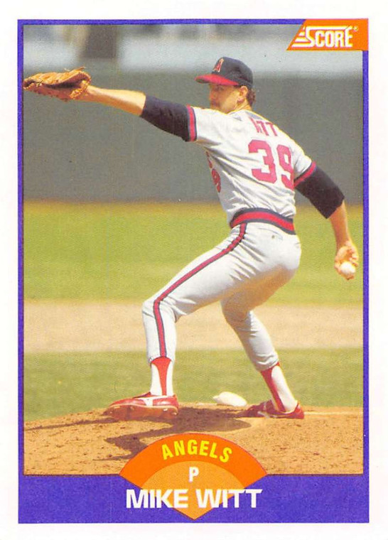 1989 Score #298 Mike Witt VG California Angels 