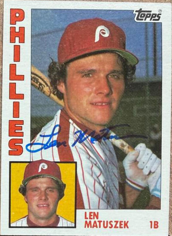 Len Matuszek Autographed 1984 Topps #275 Philadelphia Phillies Card