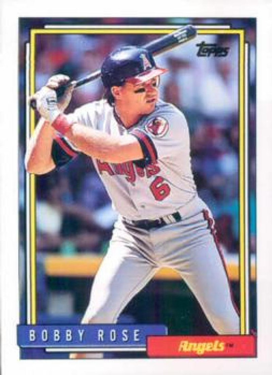 1992 Topps #652 Bobby Rose VG California Angels 