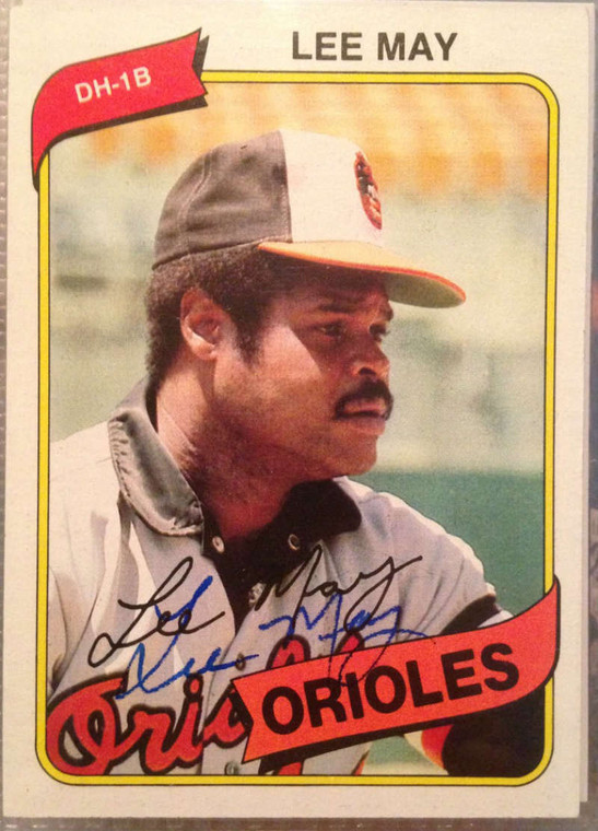 Lee May Autographed 1980 Topps #490