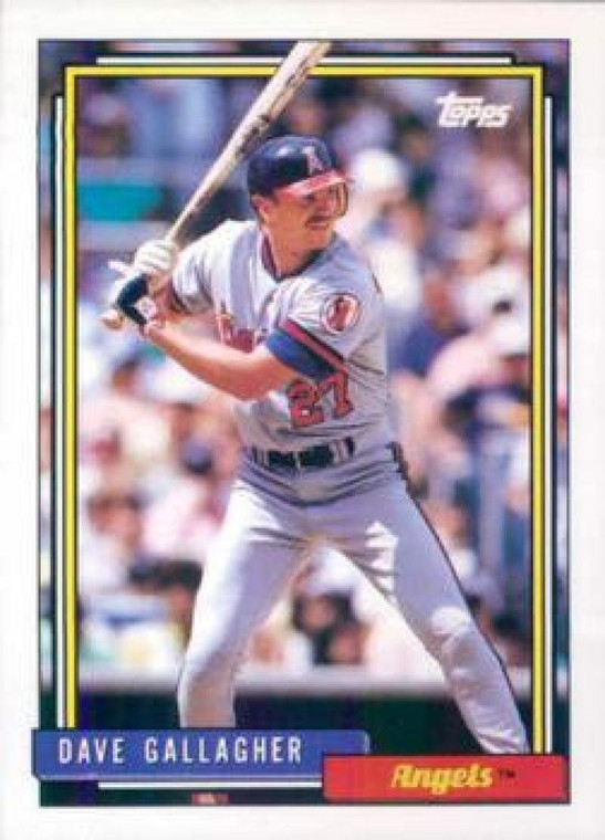 1992 Topps #552 Dave Gallagher VG California Angels 