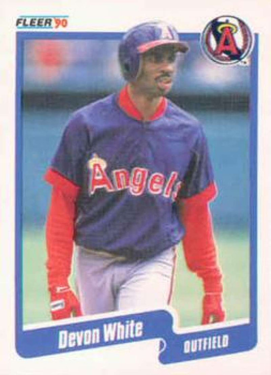 1990 Fleer #147 Devon White VG California Angels 