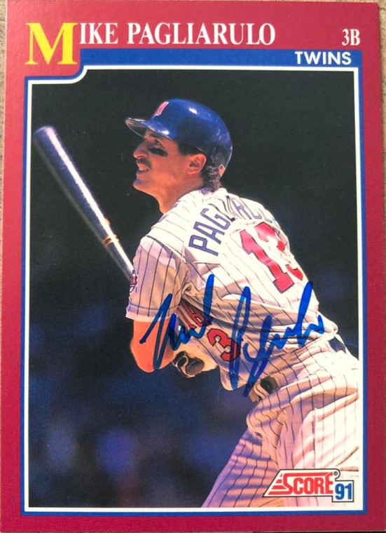 Mike Pagliarulo Autographed 1991 Score Rookie/Traded #42T