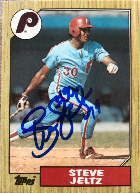 Steve Jeltz Autographed 1987 Topps Tiffany #294