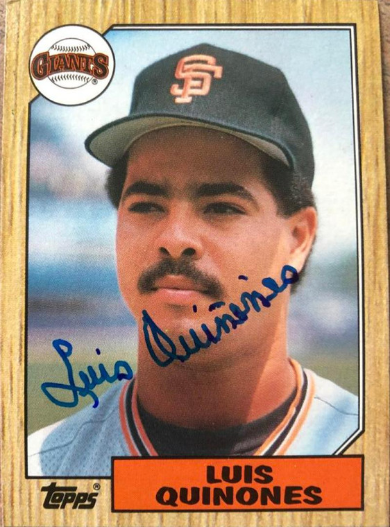 Luis Quinones Autographed 1987 Topps #362