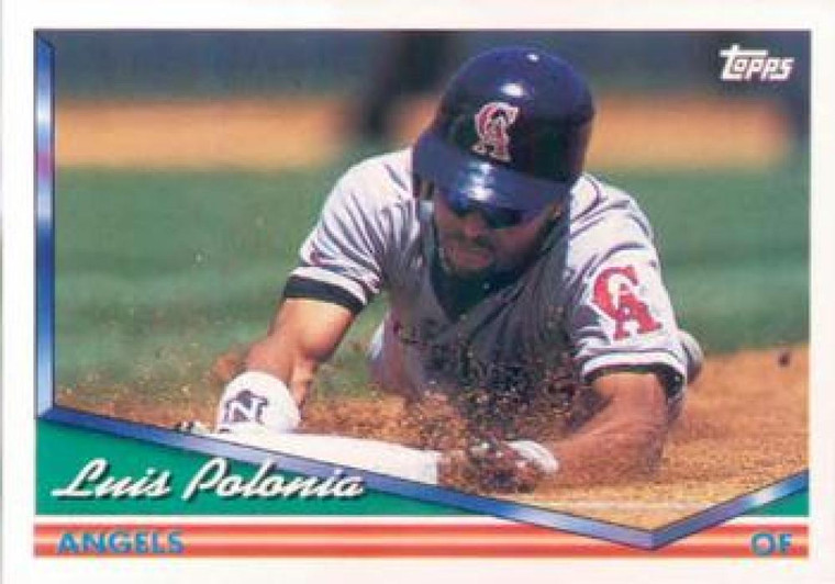 1994 Topps #566 Luis Polonia VG California Angels 
