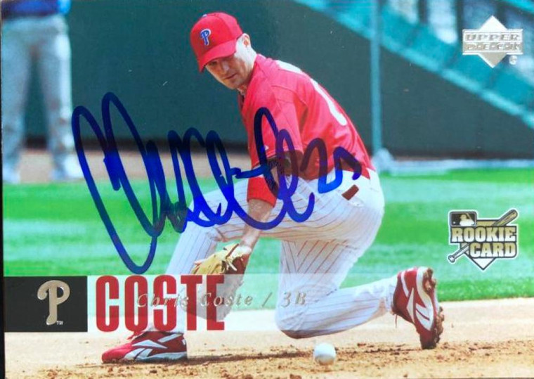 Chris Coste Autographed 2006 Upper Deck #741 Rookie Card 