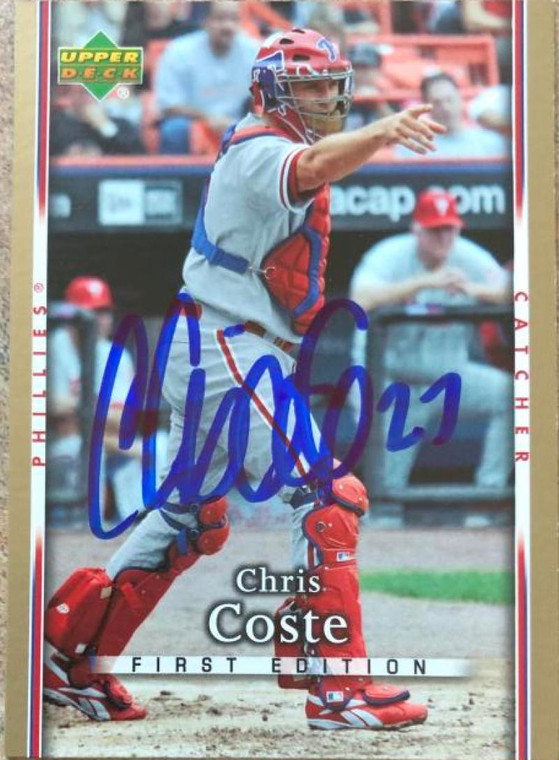 Chris Coste Autographed 2007 Upper Deck First Edition #253