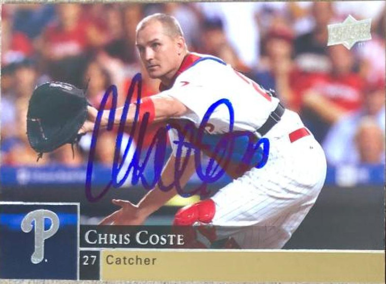 Chris Coste Autographed 2009 Upper Deck #802