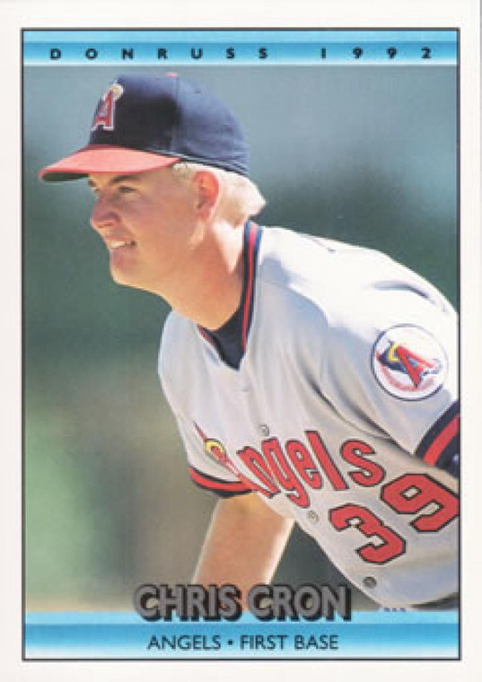 1992 Donruss #698 Chris Cron VG RC Rookie California Angels 