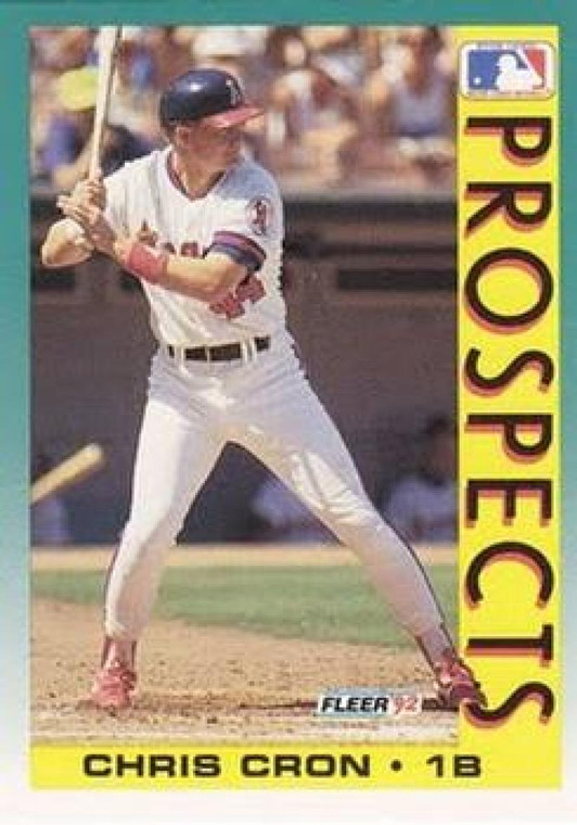 1992 Fleer #656 Chris Cron MLP VG RC Rookie California Angels 
