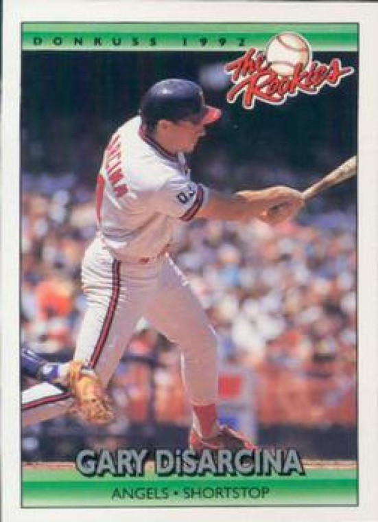 1992 Donruss The Rookies #32 Gary DiSarcina VG California Angels 