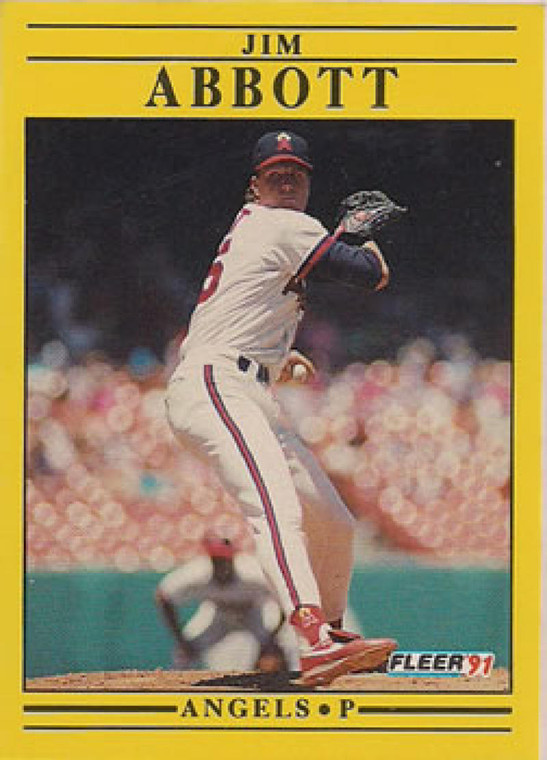 1991 Fleer #305 Jim Abbott VG California Angels 