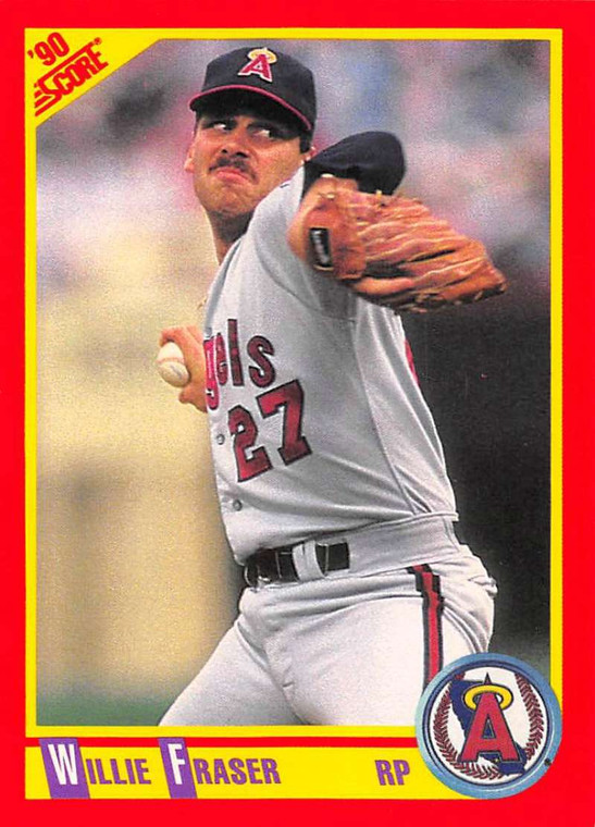 1990 Score #358 Willie Fraser VG California Angels 