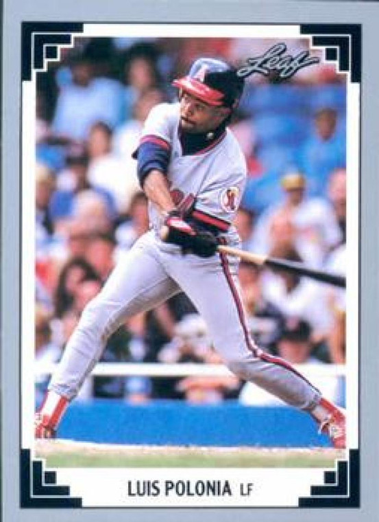 1991 Leaf #81 Luis Polonia VG California Angels 