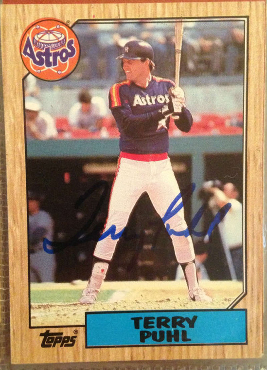Terry Puhl Autographed 1987 Topps #693