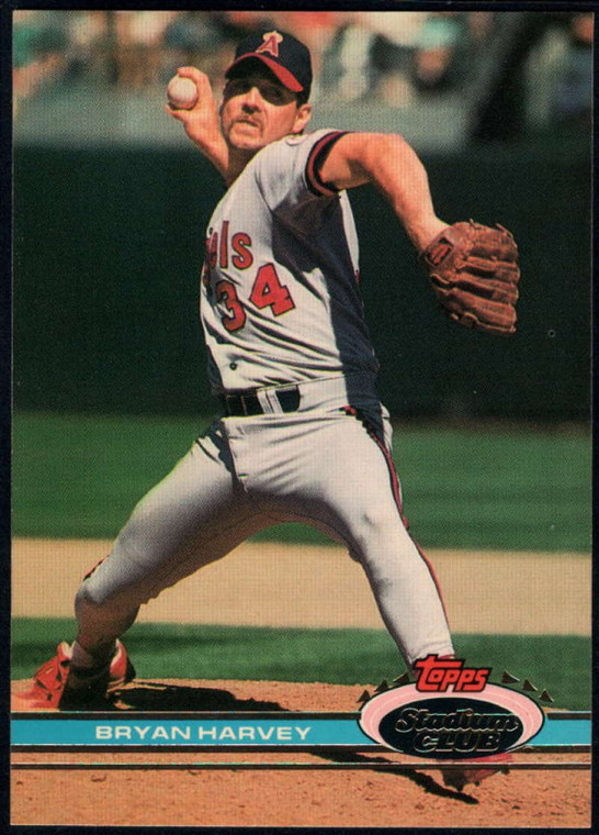 1991 Stadium Club #98 Bryan Harvey VG California Angels 