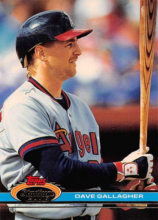 1991 Stadium Club #563 Dave Gallagher VG California Angels 