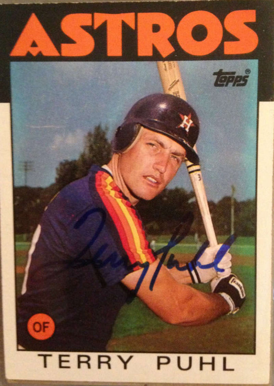Terry Puhl Autographed 1986 Topps #763