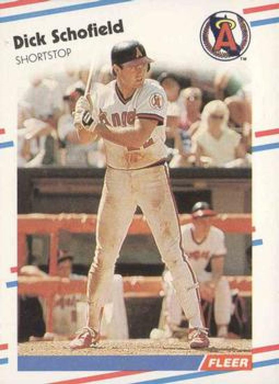 1988 Fleer #504 Dick Schofield VG California Angels 