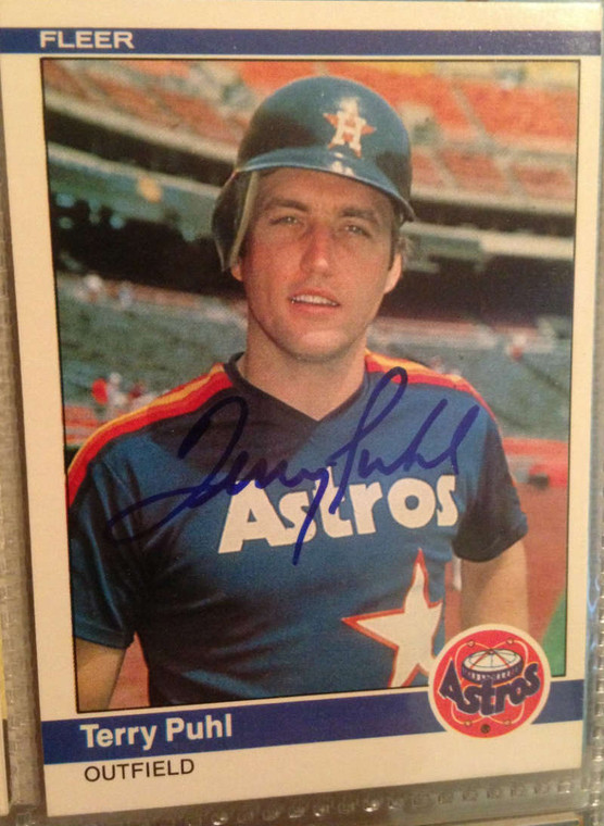 Terry Puhl Autographed 1984 Fleer #235