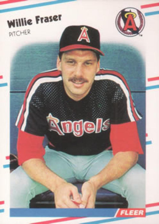 1988 Fleer #490 Willie Fraser UER VG California Angels 