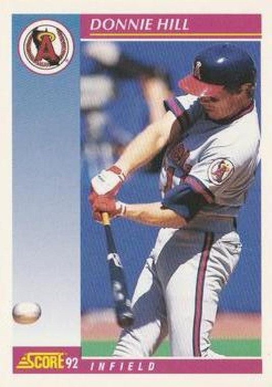 1992 Score #183 Donnie Hill VG  California Angels 