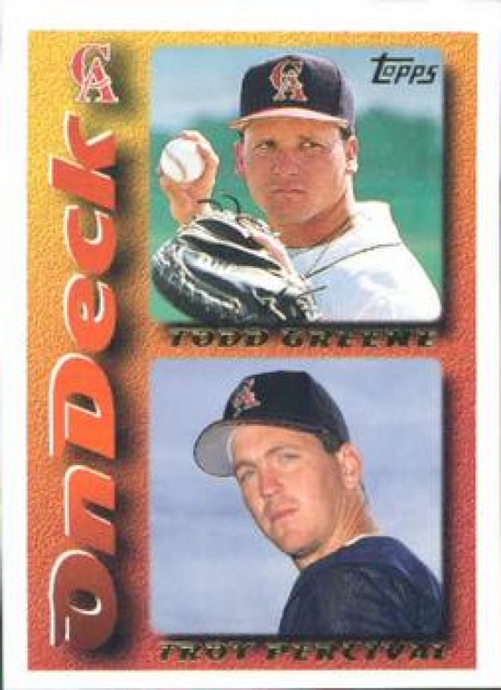 1995 Topps #633 Todd Greene/Troy Pervical VG  California Angels 