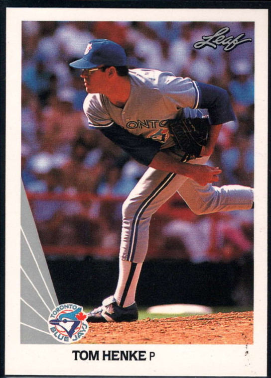 1990 Leaf #158 Tom Henke VG Toronto Blue Jays 