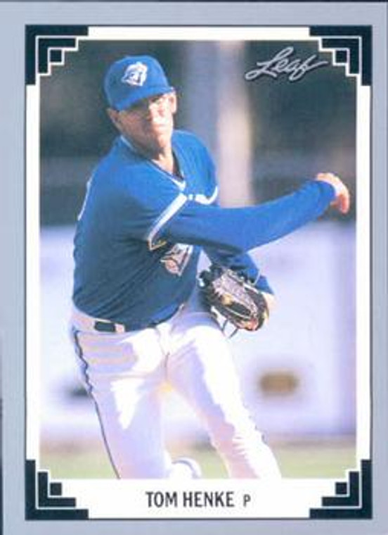 1991 Leaf #517 Tom Henke VG Toronto Blue Jays 