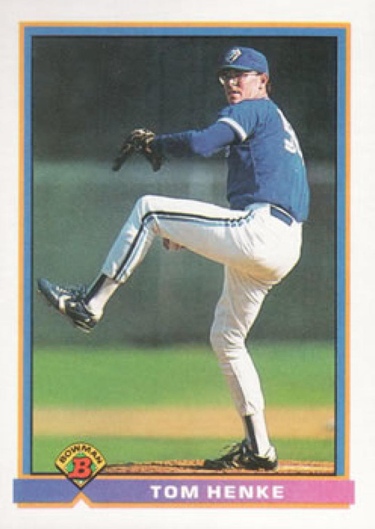 1991 Bowman #16 Tom Henke VG Toronto Blue Jays 