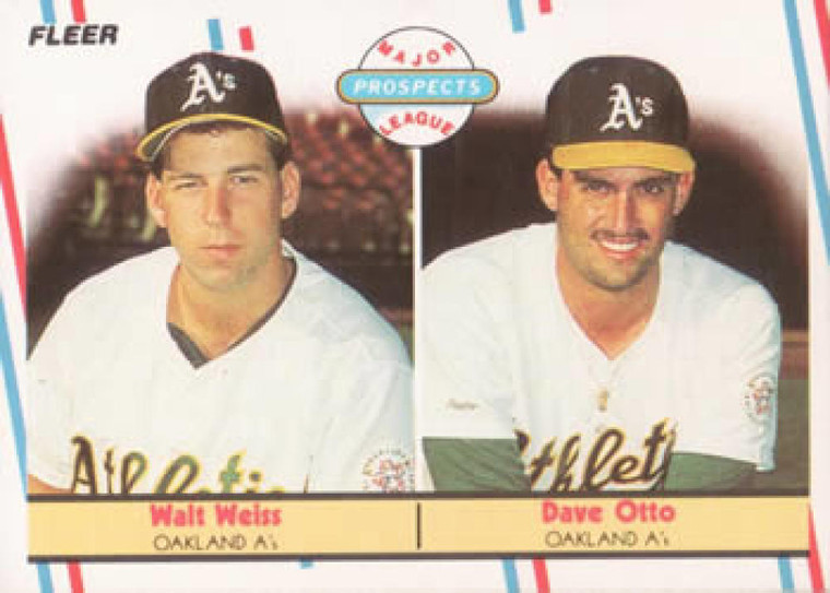 1988 Fleer #652 Walt Weiss/Dave Otto Prospects VG RC Rookie Oakland Athletics 