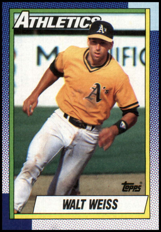 1990 Topps #165 Walt Weiss VG Oakland Athletics 
