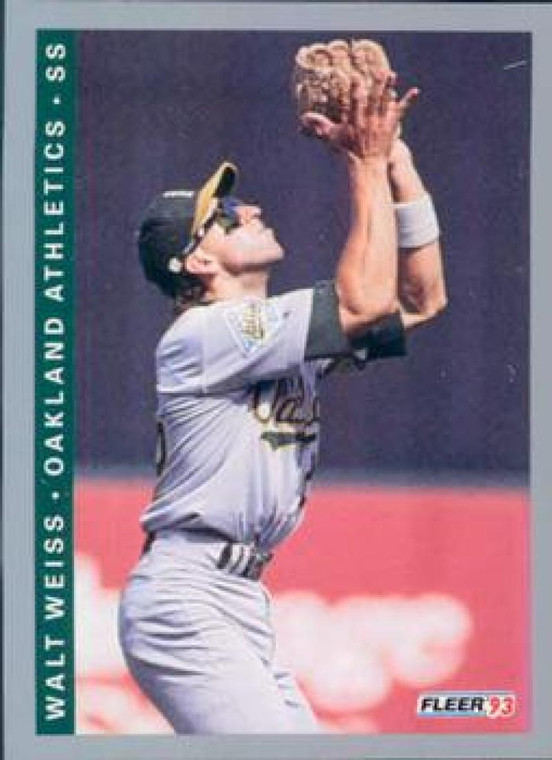 1993 Fleer #300 Walt Weiss VG Oakland Athletics 