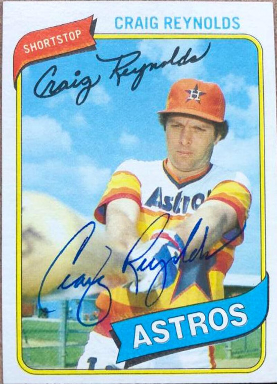 Craig Reynolds Autographed 1980 Topps #129