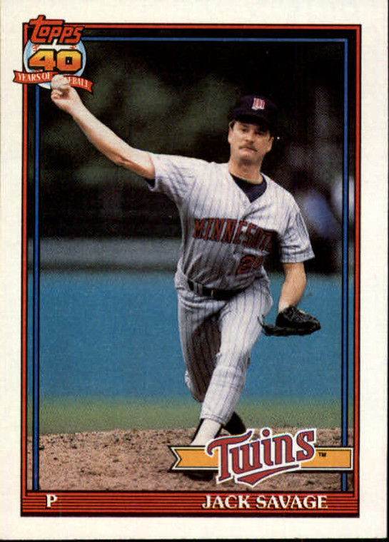 1991 Topps #357 Jack Savage VG Minnesota Twins 