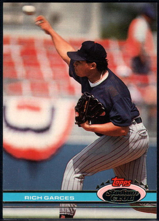 1991 Stadium Club #370 Rich Garces VG RC Rookie Minnesota Twins 