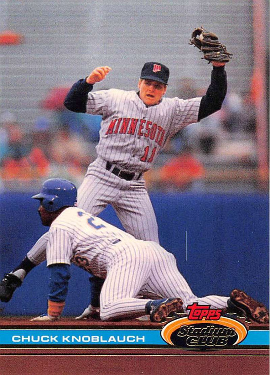 1991 Stadium Club #548 Chuck Knoblauch VG Minnesota Twins 