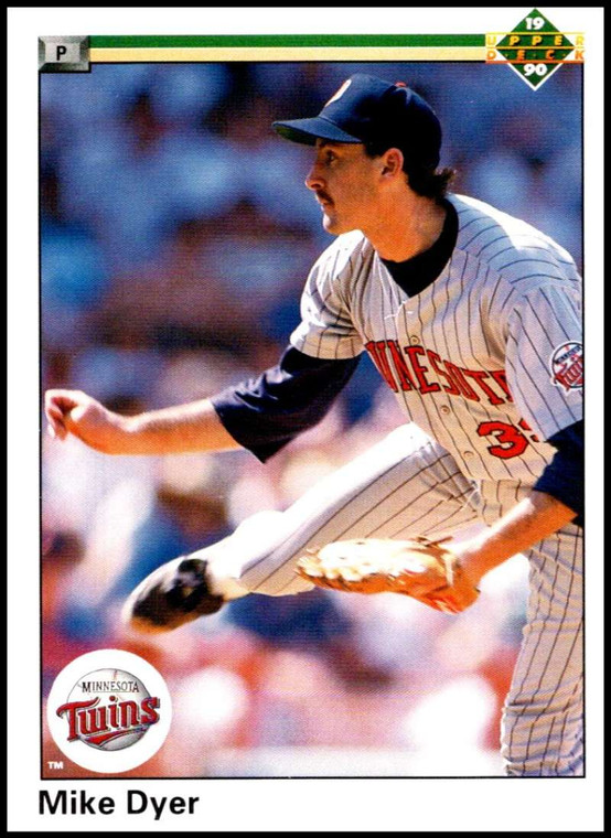 1990 Upper Deck #374 Mike Dyer VG RC Rookie Minnesota Twins 