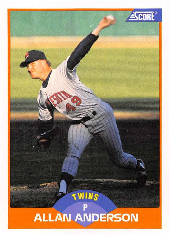 1989 Score #394 Allan Anderson VG Minnesota Twins 