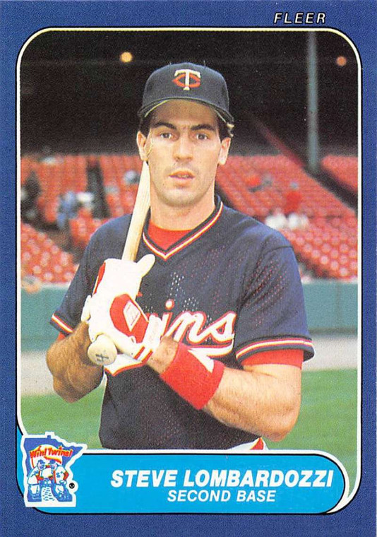 1986 Fleer Update #U-68 Steve Lombardozzi VG RC Rookie Minnesota Twins 