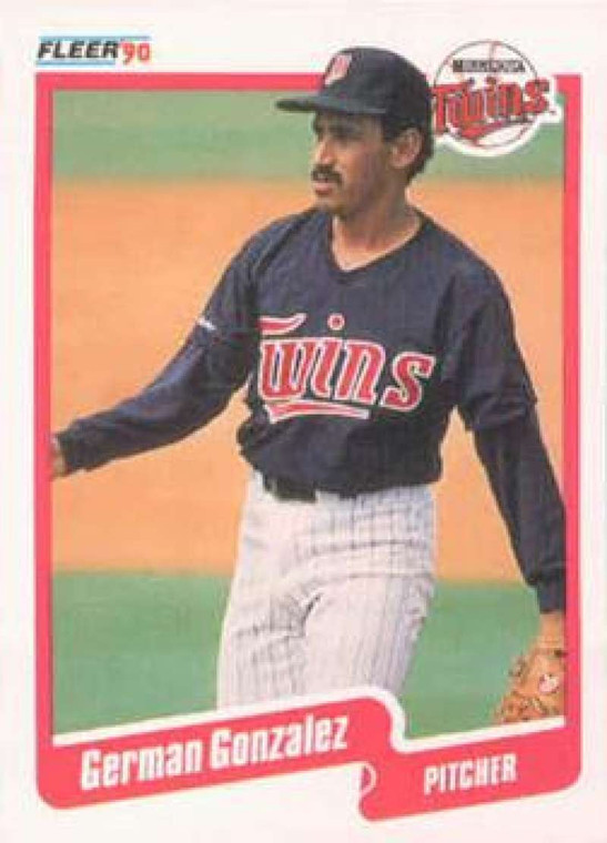 1990 Fleer #376 German Gonzalez UER VG Minnesota Twins 