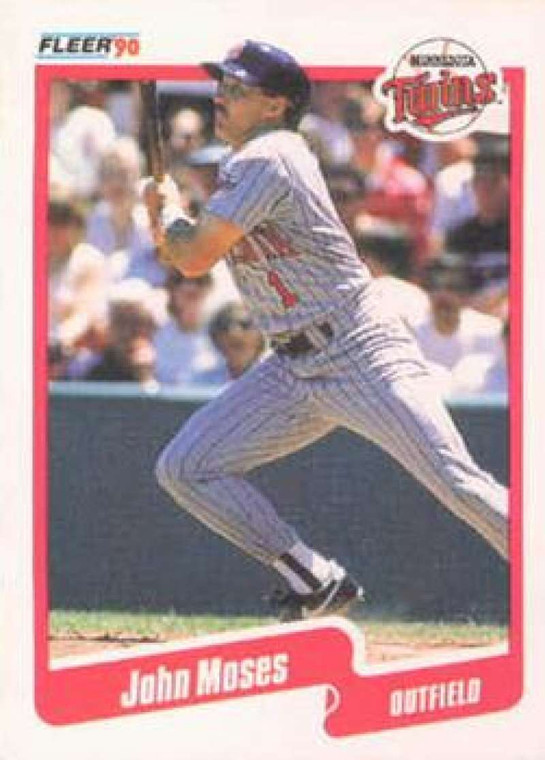 1990 Fleer #381 John Moses VG Minnesota Twins 
