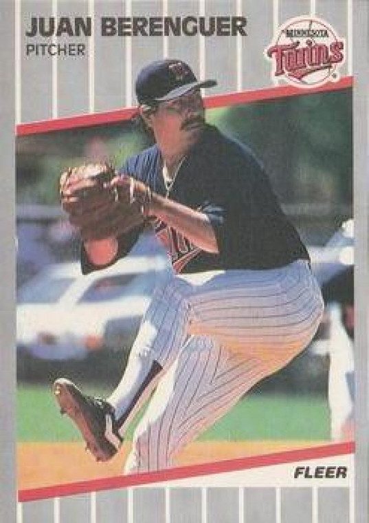 1989 Fleer #104 Juan Berenguer VG Minnesota Twins 