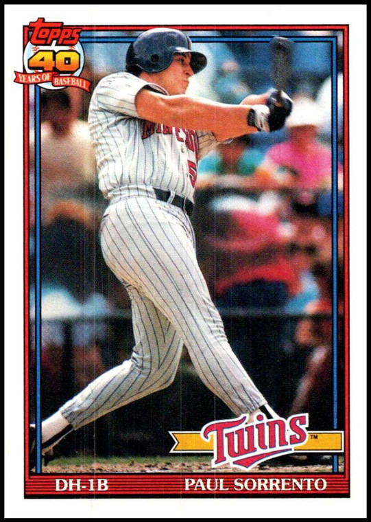 1991 Topps #654 Paul Sorrento VG Minnesota Twins 